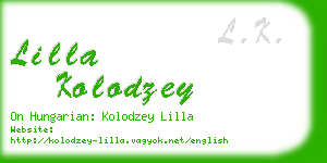 lilla kolodzey business card